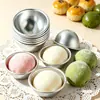 Tigela Molde para Mochi Nevado, Daifuku, Qingtuan, Bandeja de Papel para Bolo Pudim, Ferramentas de Confeitaria, Molde Semicircular DIY para Mochi Nevado