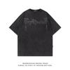 Versão EUA de camiseta masculina de camurça de manga curta 220g de marca de moda design de verão senso de tendência nicho ins solta