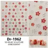 Redanco5D Em relevo em Adesivos de Unha Mais Vendidos Desenho Animado Gelatina Flores para Unhas de Celular Diário Adesivos de Unha Dr1962