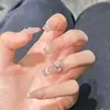 10 Peças de Unhas Usáveis Olho de Gato de Cristal, Patches de Manicure Artesanais de Alto Padrão para Outono e Inverno, Unhas Postiças, Unhas Longas para Clarear