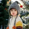 Chapéus Infantis, Chapéus de Elfo Estilo Coreano de Inverno com Proteção para as Orelhas, Chapéus de Lã Tricotados Espessados à Prova de Vento para Meninos e Meninas ao Sair