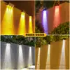 Luz de Jardim Solar Holofote Transfronteiriça Exterior à Prova d'Água Decoração de Atmosfera Arranjo Lavador de Parede Varanda Acende Automaticamente após o Anoitecer