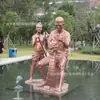 Fabricante de Esculturas de Guangzhou Atletismo ao Ar Livre Paisagismo de Jardim Escultura de Figura Esportiva de Cobre Imitado Ornatos Personalização