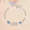 Pulsera Transfronteriza de Plata de Ley S925 Dulce Amor Corazón a Corazón Accesorios Joyería Joyería de Mano de Moissanita de Alta Gama Venta al por Mayor