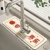 Tapete para Torneira Macio de Terra de Diatomáceas Banheiro Absorvente Secagem Rápida Tapete Bancada de Pia de Banheiro Cozinha Tapete para Vaso Sanitário