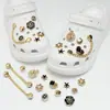 Estampado de leopardo retro ins Crocs accesorios DIY estilo desierto flores para zapatos hebilla de zapato de mujer decoración flor de rosa linda desmontable