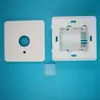 Interruptor con Sensor de Movimiento para Cuerpo Humano Carcasa de Plástico Panel Ignífugo Grado V0 Tipo 86 con Agujero Oculto Agujero para Cables de 6 Posiciones