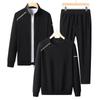 Traje deportivo casual de otoño de manga larga para hombre, algodón puro, suéter tipo papá para correr y fitness, chaqueta, conjunto de tres piezas, conjunto de dos piezas