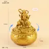 Ornatos de liga manoplas pote das cem bênçãos bule pequeno ornamentos rotativos mahjong bacia de tesouro sólida artesanato em metal