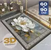 Alfombrilla de suelo floral de diatomeas estilo fresco transfronteriza para baño y inodoro, absorbente, secado rápido, fácil de mantener, se puede enviar en nombre de otros