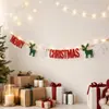 Exclusivo para ventas transfronterizas: Banderines colgantes de fieltro navideño, hombre de jengibre, dulces, guirnalda de copo de nieve para decoración de fiesta en casa. Personalización disponible