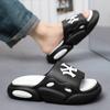 Pantufas de amantes respiráveis antiderrapantes de duas cores com fundo grosso resistente ao desgaste chinelos de verão para áreas externas chinelos de praia masculinos