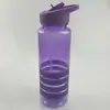 Deportes de Ciclismo termo Tritan con popote vaso de plástico 750ml portátil cuatro barras silicona taza espacial taza de agua creativa