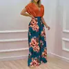 Chegada Nova 2026 Roupas Femininas Moda Outono Conjunto de Duas Peças Casual Temperamento Europeu e Americano Estampado Calça Wide Leg Terno