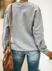 Suéter Holgado Casual Cómodo para Mujer Otoño e Invierno con Estampado de Corazón Cuello Redondo Grueso