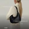 Bolsa de axila popular deste ano, bolsa feminina baguete, nova moda 2024, bolsa de ombro com corrente de diamante coreana
