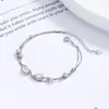 Pulseira de Garra de Gato Fofa Feminina Prata Esterlina 925 Nova Moda Pulseira de Contas Foscas Personalidade Temperamento Joia de Mão de Alto Padrão