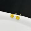 Moon Star Titanium Steel 18K Gold Simple Fashion Brincos Nicho Feminino High-end Sense Ear Holes Brincos Jóias ins