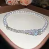Colar Quadrado de Pérola com Cravação de Zircônia e Diamante em Camada Dupla, Corrente de Clavícula Versátil Estilo Palaciano Retrô, Colar de Luxo Leve e de Alta Qualidade para Mulheres
