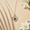 Knn-1078 Collar de Alta Gama con Forma de Corazón para Mujer, Joyería Transfronteriza con Diseño Único, Cadena para Clavícula de Corazón de Amor