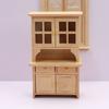 1;12 casa de muñecas casa de muñecas Mini Muebles de Madera Estudio Micro Escena Cocina Color Madera Gabinete de Libros