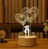 Fábrica Transfronteriza Lámpara de Mesa LED de Luz Nocturna 3D Regalo Creativo Lámpara de Mesita de Noche Regalo Pequeño Regalo para el Día de San Valentín Día del Niño