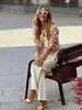 Chaqueta Casual Corta para Mujer con Estampados Vintage, Adecuada para Salidas Diarias, Estilo Maduro, Estampado de Monogramas, Chaqueta de Primavera