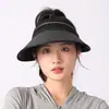 Chapéu de Sol de Verão Feminino com Aba Larga para Proteção Solar, Proteção UV, Proteção Facial, Chapéu de Praia, Guarda-Sol Versátil