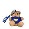 LLavero de peluche con forma de oso y gafas de sol rojas de Internet, bonito colgante para bolso escolar, joyería pequeña, llavero para coche, regalo al por mayor
