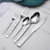 Tenedor y Cuchara de Acero Inoxidable con Mango de Textura de Diamante Creativo Juego de Cinco Piezas de Vajilla Estilo Occidental Cuchara de Postre Cuchara de Té Acabado Espejo Dorado