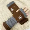 Guantes Personalizados para Otoño e Invierno, Guantes de Punto Cálidos y de Moda para Mujer, Moda Transfronteriza Guantes Bordados Patchwork Cálidos