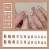 Uñas Postizas de Tamaño Completo Talla Única Parche de Uña Extraíble Cortas Simples Combinan con Todo Dulces Frescas Uñas Postizas Extraíbles