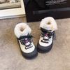 Zapatos de Algodón para Niñas 2025 Otoño e Invierno Estilo Nuevo Kuromi Botas Cálidas de Suela Blanda Botas de Nieve Gruesas para Bebés con Forro de Felpa