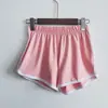 Verano 2020 Más Vendidos Coreanos Sueltos Cintura Alta Combinan con Todo Color Caramelo Contraste Tres Puntos Pantalones Cortos Deportivos Casuales para Mujer