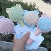 Lindo peine de estilizado y rizador de colores macarrón para uso en casa, peine de rodillo para dormitorio de estudiante, cepillo de pelo de plástico esponjoso con cojín de aire