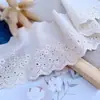 Tela de Algodón Beige Exquisita con Encaje Bordado de 12 cm de Ancho para Sofá, Cortina de Mascota, Ropa, Decoración DIY