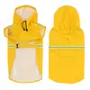 Impermeable Grande para Perros con Tiras Reflectantes, Impermeable para Mascotas, Impermeable para Perros a Prueba de Viento e Impermeable, Impermeable con Capucha para Perros Medianos y Grandes