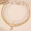 Collar Hecho a Mano Estilo Bohemio con Cuentas de Arroz, Estrella, Luna y Corazón para Niñas Transfronterizas, Joyería de Cuello para Niñas en Vacaciones