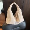 Bolso de Axila Estilo Coreano Estilo Perezoso Relajado Gran Capacidad Versátil Bolso de Hombro Tote Bolso de Cuadros Doble Propósito Bolsa de Tela para Estudiantes