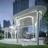 Pérgola Grande de Acero Inoxidable para Exteriores Personalizada Pasillo Artístico Jardín de Villa Comunitaria Estructura de Acero Pasillo Paisajístico