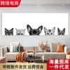 Cuadro decorativo moderno y sencillo de estilo nórdico para dormitorio infantil, cuadro de cabecera con dibujos de animales bonitos 2309