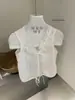 Camiseta sin mangas de verano estilo coreano informal con cordón y encaje en V para mujer W9242