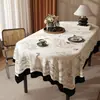 Mantel Vintage Estilo Francés, Impermeable, Resistente al Aceite, Lavable, Mantel Rectangular con Estilo de Mediados de Siglo, Lujo Ligero, Sensación de Alta Calidad y Mantel de Ambiente