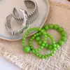 Pulsera geométrica de cuentas acrílicas transfronteriza europea y americana, diseño de nicho exagerado, lujo ligero, sensación de alta gama, accesorio de mano personalizado
