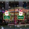 Adesivo de Parede de Janela de Floco de Neve de Papai Noel Elk Xh7243 Transfronteiriço Adesivo Decorativo de Parede para Vitrine de Porta de Vidro de Janela