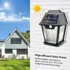 Lámpara Solar Pequeña para Casa Exterior, Lámpara de Pared con Sensor de Tungsteno Luz Cálida, Lámpara de Pared Impermeable para Patio, Villa, Jardín