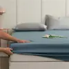 Funda de sábana bajera de Lyocell Tencel, 60 piezas, Cubierta de cama de seda helada para verano, Protector de colchón, Fresca y transpirable