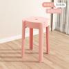 Taburete de plástico para el hogar, banco alto, grueso, apilable, redondo, de goma, para mesa de comedor de repuesto, taburete de molino de viento para habitación de alquiler.