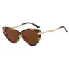Gafas de Sol Kedun Ojo de Gato con Cadena 2025 Nueva Moda Estilo Europeo y Americano Gafas de Sol de Personalidad Gafas de Sol Versátiles de Moda para Mujer