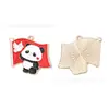 Tema Patriótico Desenho Animado Acessórios de Panda Tendência Nacional Viva a Pátria Dia Nacional Viagem Chaveiro Pingente DIY